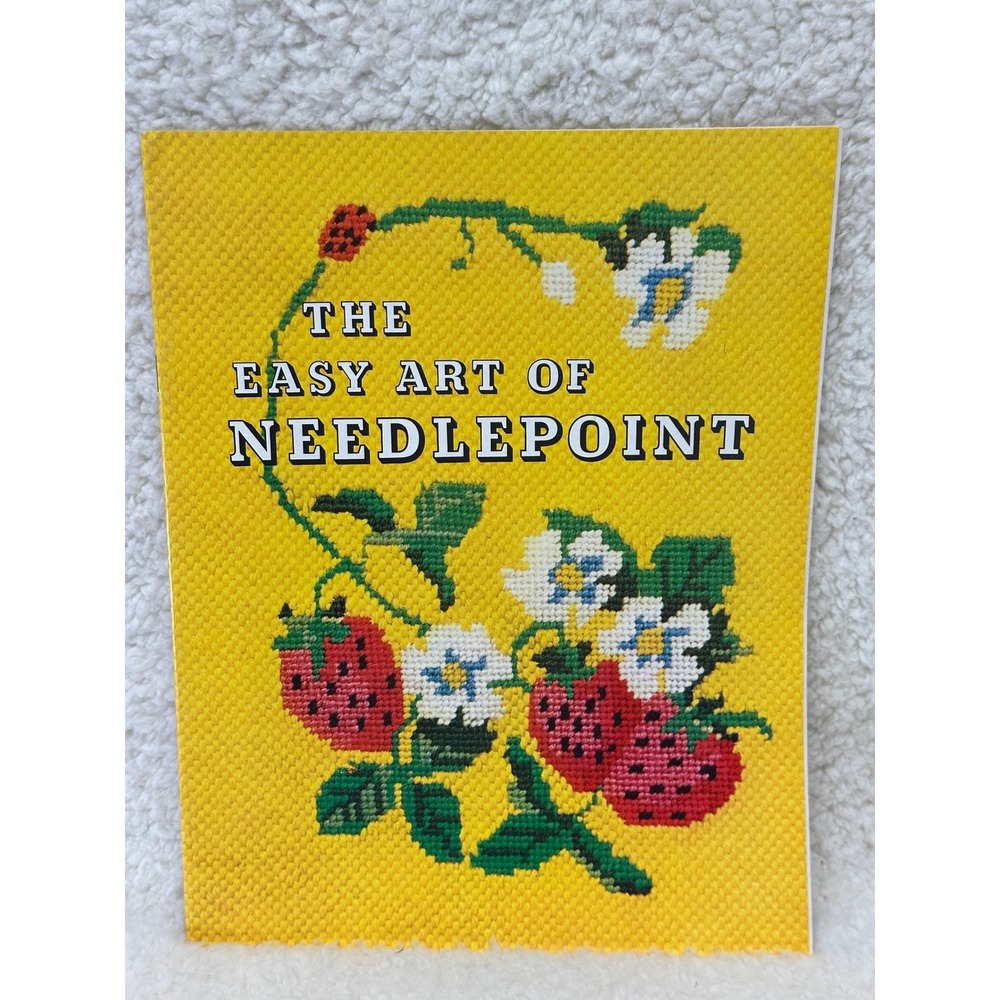 The Easy Art of Needlepoint Instruction Booklet Vintage Style Craft Guide